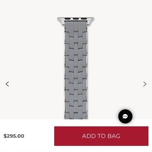 Michele 38/40mm and 42/44mm Slate and Stainless Silicone Band for Apple Watch